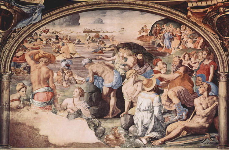 Бронзино (Bronzino) Аньоло : Капелла Элеоноры Толедской. Переход израильтян через Красное море 2
