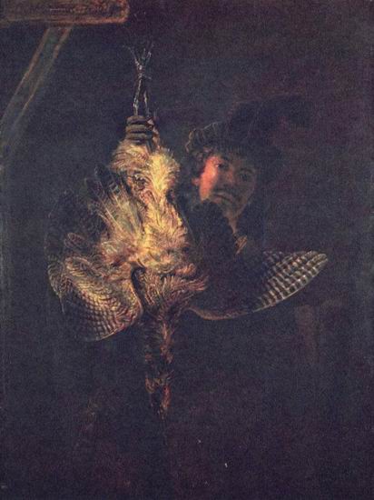 Рембрандт Харменс ван Рейн: Автопортрет с мертвой выпью