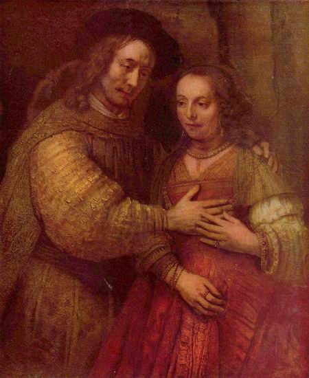 Рембрандт Харменс ван Рейн: Еврейская невеста. Фрагмент