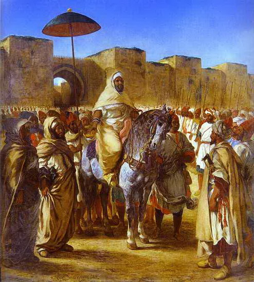 Делакруа (Delacroix) Эжен : Султан Марокко и его свита
