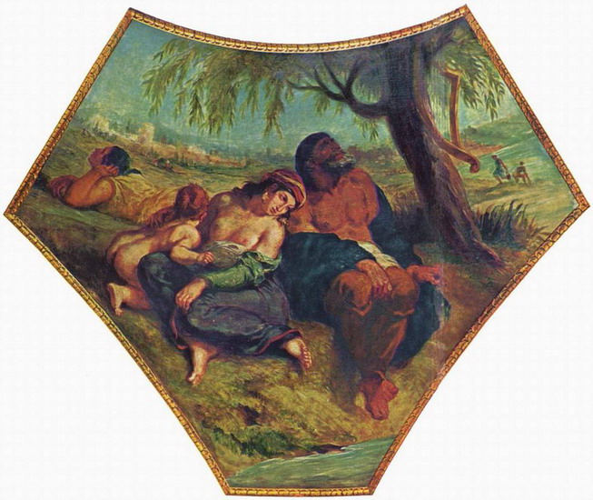 Делакруа (Delacroix) Эжен : Фреска. Вавилонское пленение. Бурбонский дворец