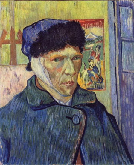 Ван Гог (van Gogh) Винсент : Автопортрет с отрезанным ухом