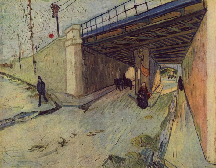 Ван Гог (van Gogh) Винсент : Железнодорожный мост через дорогу в Тараскон