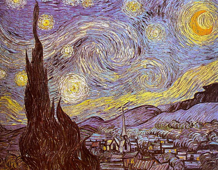 Ван Гог (van Gogh) Винсент : Звездная ноч. Вариант