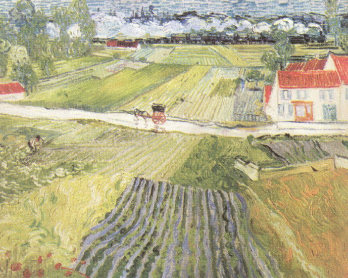 Ван Гог (van Gogh) Винсент : Пейзаж в Овере после дождя.
