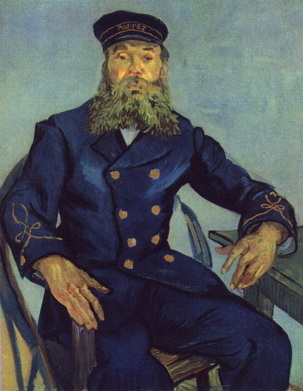 Ван Гог (van Gogh) Винсент : Портрет почтальона Жозефа Рулена