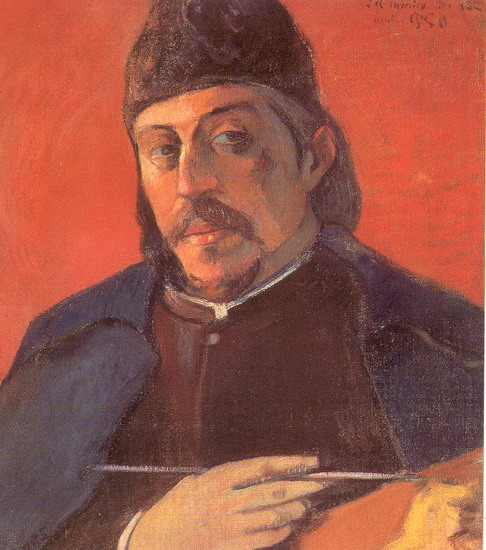 Гоген (Gauguin) Поль : Автопортрет с палитрой