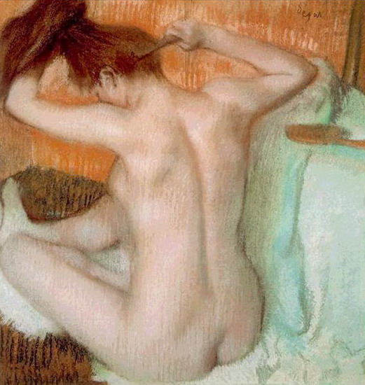 Дега (Degas) Эдгар : Причесывающаяся женщина