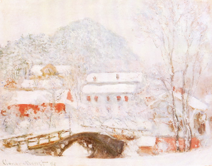 Моне (Monet) Клод: Сандвикен в снегу