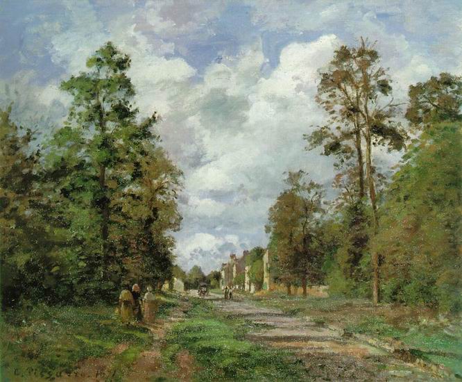 Моне (Monet) Клод: Дорога в Лувесьенн. На опушке леса