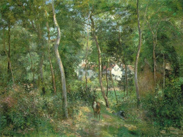 Моне (Monet) Клод: Окраина леса летом