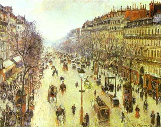 Моне (Monet) Клод: Монмартр облачным утром