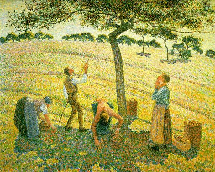 Моне (Monet) Клод: Сбор яблок в Эраньи