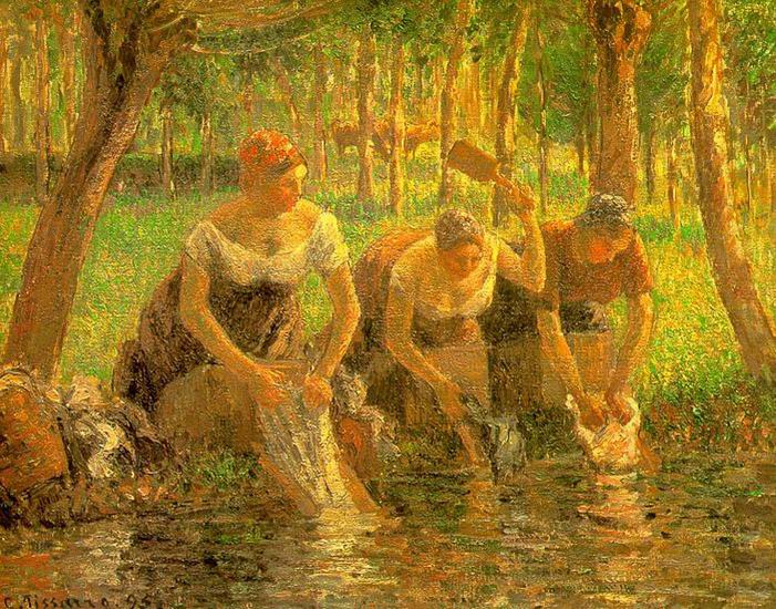 Моне (Monet) Клод: Стирающие женщины