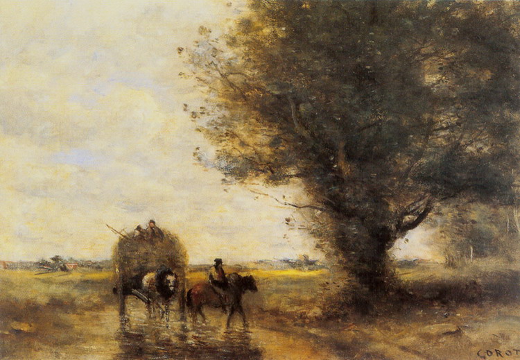Коро (Corot) Жан Батист Камиль : Воз сена