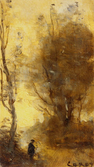 Коро (Corot) Жан Батист Камиль : Вечерняя прогулка