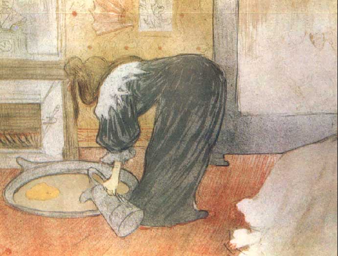 Тулуз-Лотрек (De Toulouse-Lautrec) Анри Мари Раймо: Женщина с тазом