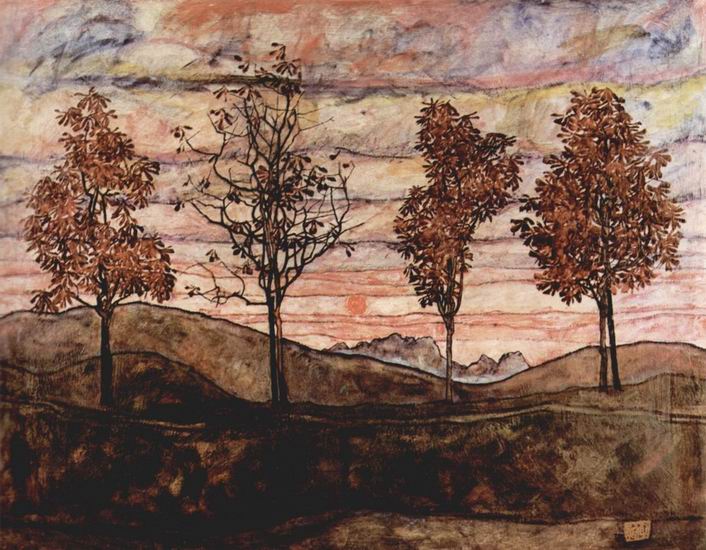 Шилле (Schielle) Эгон : Четыре дерева