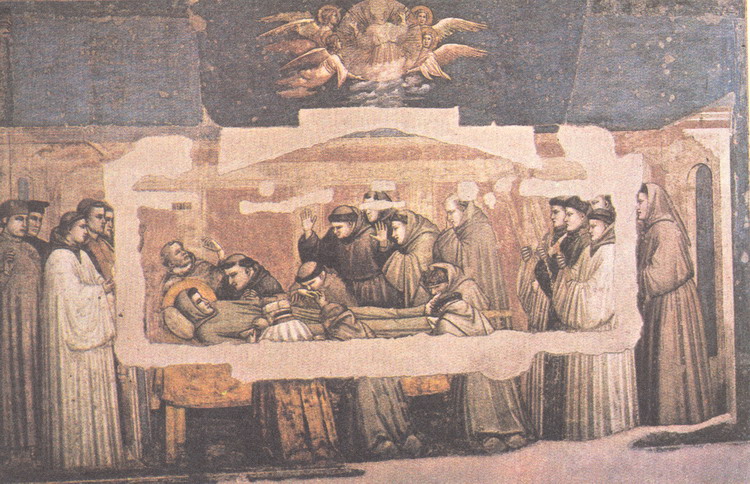 Джотто ди Бондоне (Giotto di Bondone) : ОплакиваниеСв.Франциска. Фреска капеллы Барди