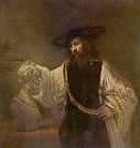 Рембрандт Харменс ван Рейн: Аристотель перед бюстом Гомера
