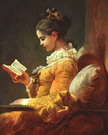 Фрагонар Жан Оноре : Читающая молодая женщина