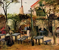 Ван Гог (van Gogh) Винсент : Кафе под открытым небом Генгетт на Монмартре