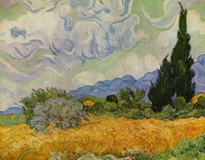 Ван Гог (van Gogh) Винсент : Пшеничное поле с кипарисами