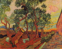 Ван Гог (van Gogh) Винсент : Сад в лечебнице для душевнобольных в Сен-Реми