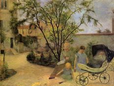 Гоген (Gauguin) Поль : Сад на Рю Каркель