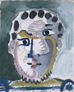 Пикассо Пабло: Голова бородатого мужчины