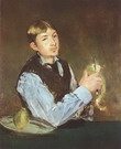 Мане (Manet) Эдуар: Юноша, чистящий груши. Портрет Леона Ленхофа