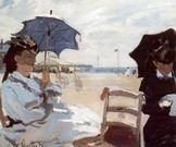 Моне (Monet) Клод: Женщины на пляже