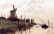 Моне (Monet) Клод: Мельница близ Заандама