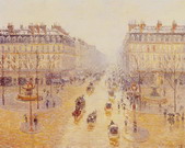 Моне (Monet) Клод: Оперный проезд в Париже. Утро
