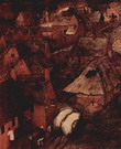 Брейгель (Breughel, Brueghel или Bruegel) Питер, С: Серия Месяцы. Сумеречный день. Март или февраль. Фрагмент 2