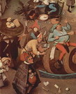 Брейгель (Breughel, Brueghel или Bruegel) Питер, С: Битва Великого Поста и Масленицы. Фрагмент