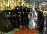 Суриков Василий Иванович : Посещение царевной женского монастыря