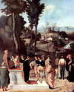 Джорджоне (Giorgione) (наст. имя и фам. Джорджо Ба: Нахождение Моисея