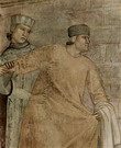 Джотто ди Бондоне (Giotto di Bondone) : Обручение СвФранциска с бедностью. Фрагмент2