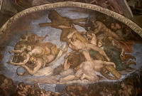 Микеланджело Буонарроти (Michelangelo Buonarroti) : Ангелы, носящие символы страстей  Христа. Страшный