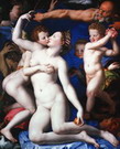 Бронзино (Bronzino) Аньоло : Венера и купидон