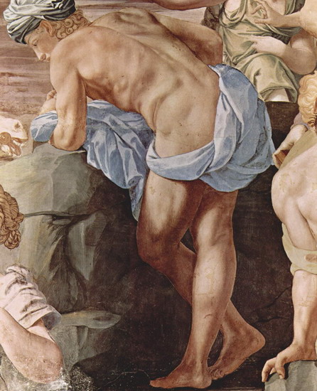 Бронзино (Bronzino) Аньоло : Капелла Элеоноры Толедской. Переход израильтян через Красное море.Деталь 3