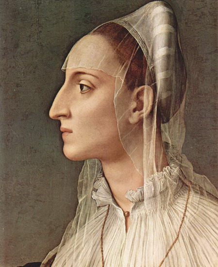 Бронзино (Bronzino) Аньоло : Портрет Лауры Баттифери. Фрагмент