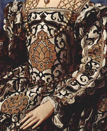 Бронзино (Bronzino) Аньоло : Портрет Элеоноры Толедской с сыном Джованни. Деталь
