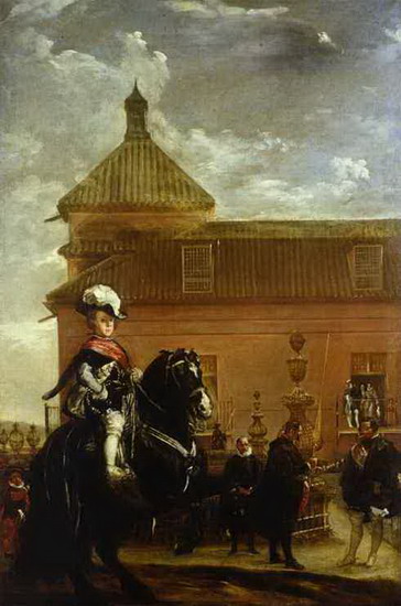 Веласкес  Родригес де Сильва Веласкес (Rodrigez de: Принц Балтазар Карлос с графом Оливаресом в королевских конюшнях