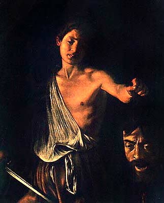 Караваджо (Caravaggio) Микеланджело да (настоящее : Давид с головой Голиафа
