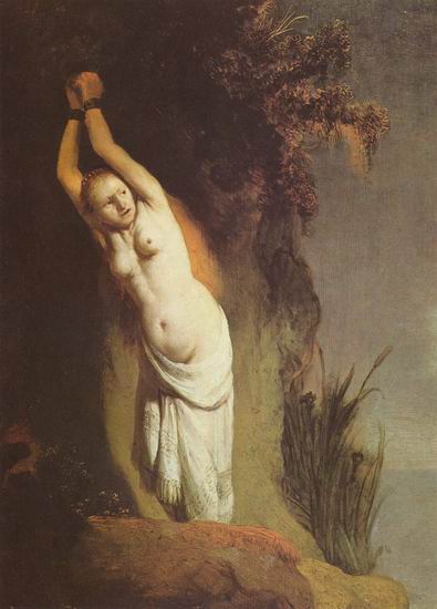 Рембрандт Харменс ван Рейн: Андромеда, прикованная к скале