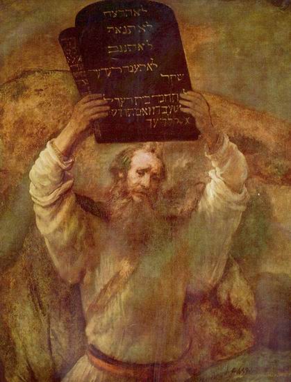 Рембрандт Харменс ван Рейн: Моисей со скрижалями
