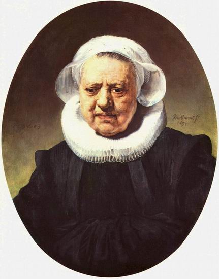 Рембрандт Харменс ван Рейн: Портрет женщины в кражмальном воротнике и чепце