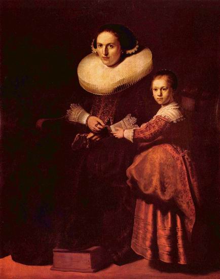 Рембрандт Харменс ван Рейн: Портрет Сюзанны Пелликорн с дочерью Евой